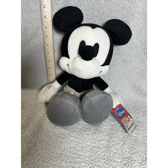 Disney Mickey Mouse Sega Monochrome Series Plush 15" w/ Tag Grey Black And White - Picture 2 of 8